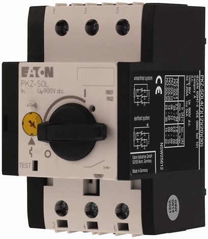 PKZ-SOL20 Jistič 900V DC, Ie=20A, Isc=9-15 A, 2pól 1