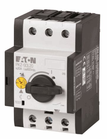 PKZ-SOL20 Jistič 900V DC, Ie=20A, Isc=9-15 A, 2pól 2