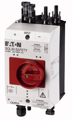 SOL30-SAFETY/2MC4-U(230V50HZ) Centrální nouzový odpínač FV panelů Uc=230V/50Hz, 30A, 2xMC4 1