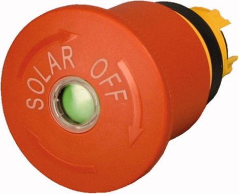 M22-SOL-PVT45P-MPIQ Ovládací hlavice nouzového zastavení, s mech. signalizací stavu, SOLAR 1