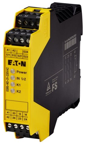 ESR5-NO-31-230VAC Elektronické bezpečnostní relé, 230V AC, 3 zap. 1 vyp. kont., dvoukanál