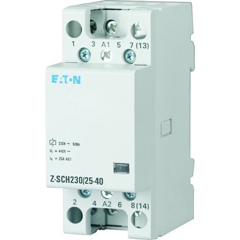 Z-SCH230/25-04 Instalační stykač, Uc=230V AC, In=25A, 4vyp. kont.