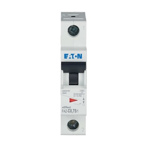 FAZ-C0,75/1 Jistič FAZ, char C, 1-pólový, In=0,75A, Icu=15kA (ČSN EN 60947-2)