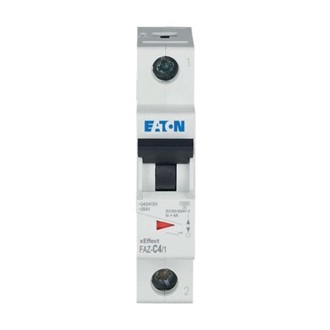 FAZ-C4/1 Jistič FAZ, char C, 1-pólový, In=4A, Icu=15kA (ČSN EN 60947-2)
