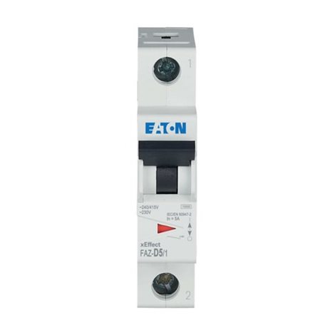 FAZ-D5/1 Jistič FAZ, char D, 1-pólový, In=5A, Icu=15kA (ČSN EN 60947-2)