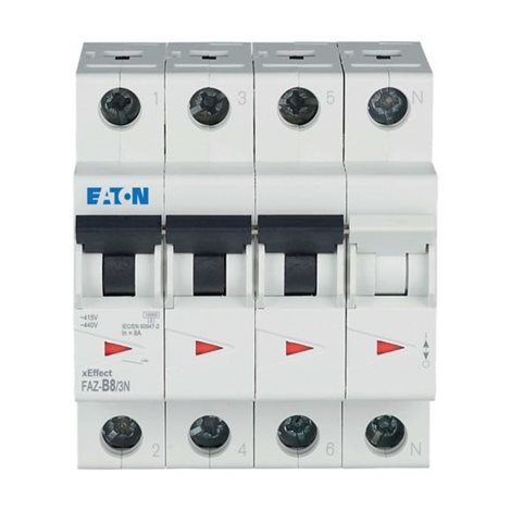 FAZ-B8/3N Jistič FAZ, char B, 3+N-pólový, In=8A, Icu=15kA (ČSN EN 60947-2) 1