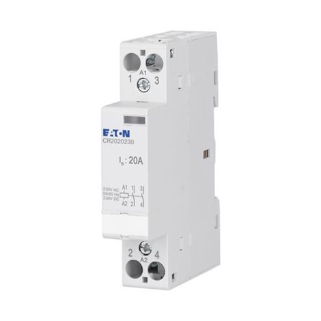 CR2020230 Instalační stykač, tichý, Uc=230V AC/DC, In=20A, 2zap. kont.