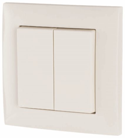 CPAD-00/194 RF Tlačítko 4-bodové 55x55mm kompletní, lesklá bílá, 3V baterie