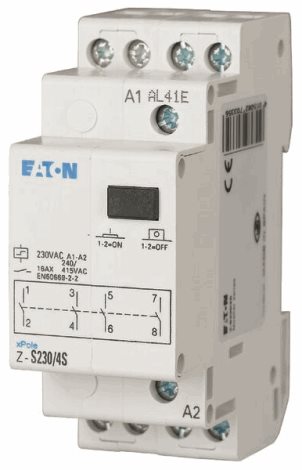 Z-S230/4S Impulsní relé, tlačítko, 230V AC, 50Hz, 4zap. kontakty, 16A
