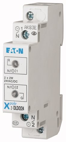 Z-DLD/2/24 Světelné návěstí červená+zelená 2x LED, Un=24V AC/DC