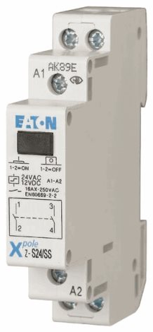 Z-S24/SS Impulsní relé, tlačítko, 24V AC / 12V DC, 2zap. kontakty, 16A