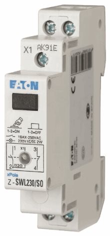 Z-SWL230/SO Vypínač se světelnou signal. LED, 1zap1vyp kontakt