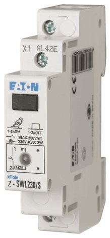 Z-SWL230/S Vypínač se světelnou signal. LED, 1zap kontakt