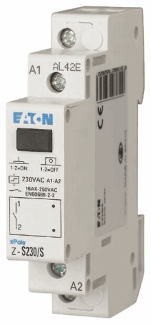 Z-S230/S Impulsní relé, tlačítko, 230V AC, 50Hz, 1zap. kontakt, 16A