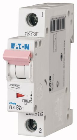PL6-B2/1 jistič 1-p, B, 2A, 6kA