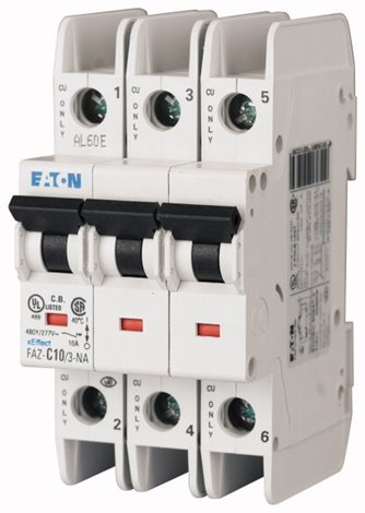 FAZ-C3/3-NA Jistič FAZ (norma UL), char C, 3-pólový, In=3A, Icn=15kA (IEC 60947-2)