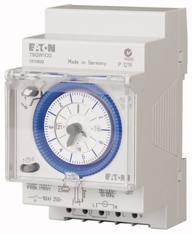 TSQW1CO Spínací hodiny analogové, týdenní, 1kanál, 1přep.kont, Quartz