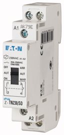 Z-TN230/1S1O Instalační relé 230V AC, 1 zap. 1 vyp. kont., 20A, mechanická předvolba ON/AUT/OFF