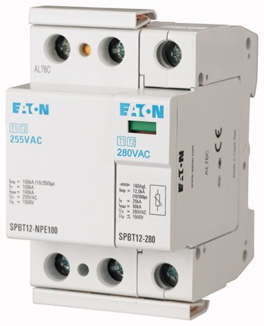 SPBT12-280-1+NPE Svodič přepětí třídy T1+T2 (B+C), 2-pól sada 1+1, TN-S,TT