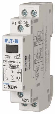 Z-SC230/S Impulsní relé, centrální ovládání, 230V AC, 50/60Hz, 1zap. kontakty, 16A