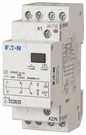 Z-SC230/3S Impulsní relé, centrální ovládání, 230V AC, 50/60Hz, 3zap. kontakty, 16A