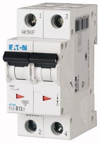 PL6-B13/2 jistič 2-p, B, 13A, 6kA