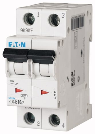 PL6-B10/2 Jistič 2p, B, 10A, 6kA