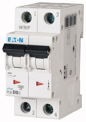 PL6-B40/2 Jistič 2p, B, 40A, 6kA