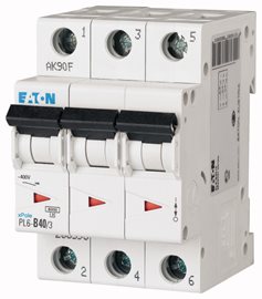 PL6-B40/3 Jistič 3-p, B, 40A, 6kA