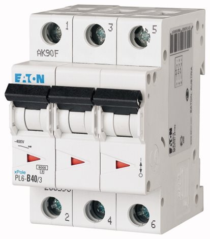 PL6-B40/3 Jistič 3-p, B, 40A, 6kA