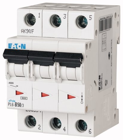 PL6-B50/3 Jistič 3-p, B, 50A, 6kA