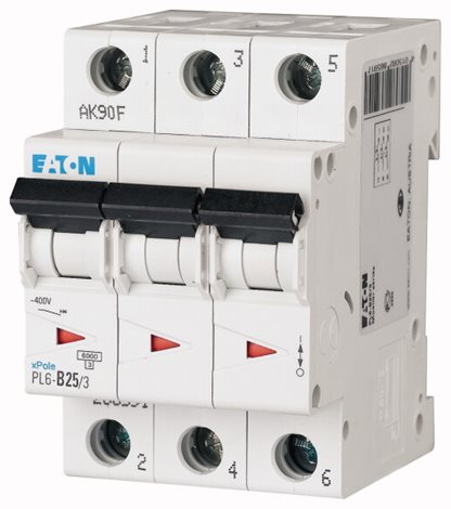 PL6-B25/3 jistič 3-p, B, 25A, 6kA