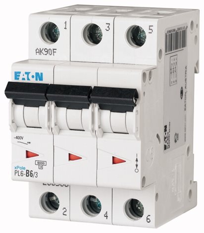 PL6-B6/3 jistič 3-p, B, 6A, 6kA