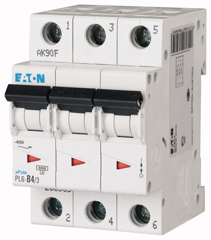 PL6-C4/3 Jistič 3-p, C, 4A, 6kA