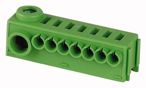 KSK-PE Bezšroubová svorkovnice 1xPE pro KLV, 1x2,5-25mm2 a 7x0,5-4mm2 (PE)