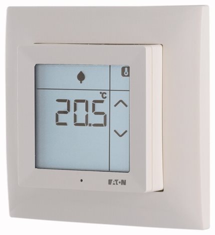 CPAD-00/198 RF dotykový pokojový termostat 0-40°C s vlhkoměrem 10-95% s teplotním vstupem,