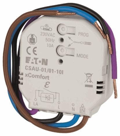 CSAU-01/01-10I RF Spínací aktor 10A RLC / 230V AC s BIN vstupem