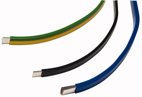 CU-BAND6x16x0,8-BK Páskové měděné vodiče, izolované, In=250A, S=74.4mm2, černá
