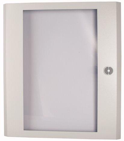 BP-DT-400/4 Dveře prosklené, otočný plast.zámek, IP30, šedá, ŠxV=400x460