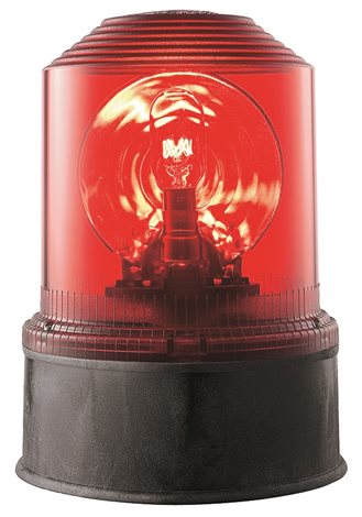 37332 Maják rotační DSL 7332, červený , ~240V, (0,11A), žárovka 25 W (Ba15d)