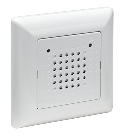 43701 Elektronický gong pro montáž do krabice, nastavení hlasitosti, ~/=8-12 V, 80x80x48mm