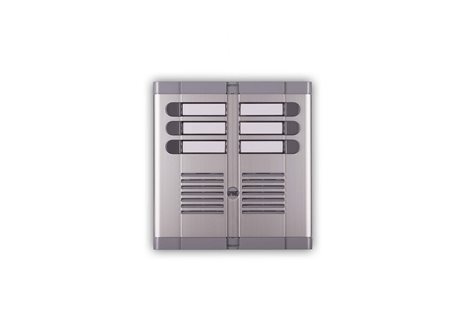 925/206 Tlačítkový panel s prostorem pro hlasovou jednotku, 6 tlačítek, 2 sloupce