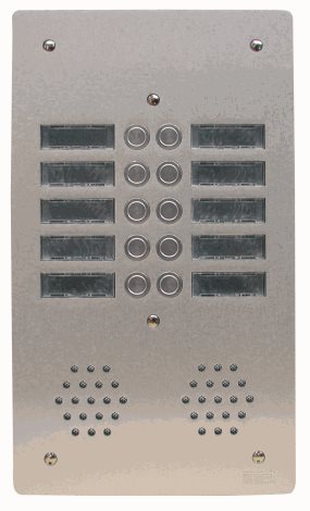 AV2006P Vandalizmu odolný tlač. panel, 6 tl., 2 sloupce