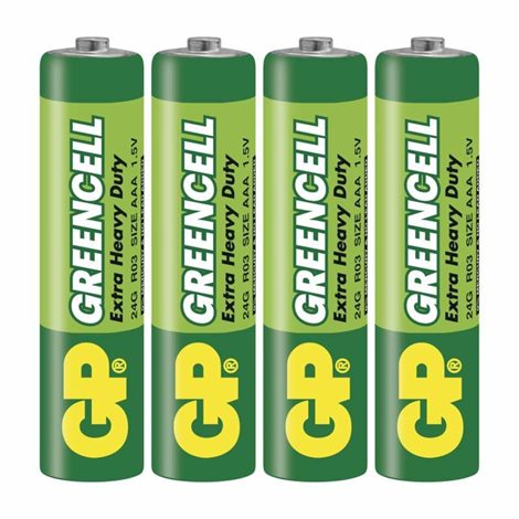 B1211 GP zinková baterie GREENCELL AAA 24G (R03) 4BL 2