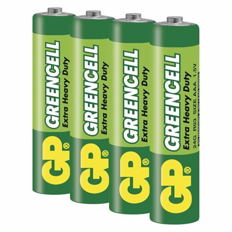 B1211 GP zinková baterie GREENCELL AAA 24G (R03) 4BL 3