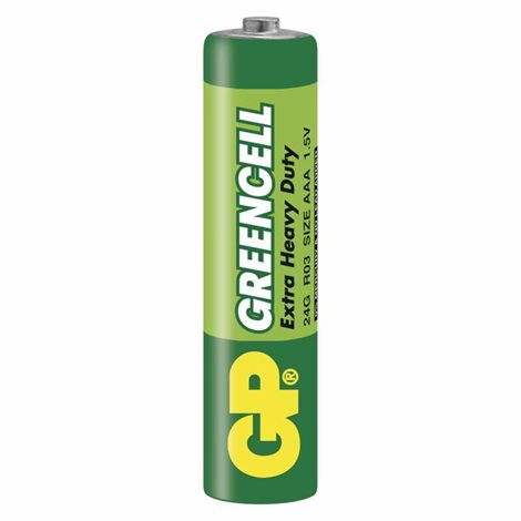 B1211 GP zinková baterie GREENCELL AAA 24G (R03) 4BL 4