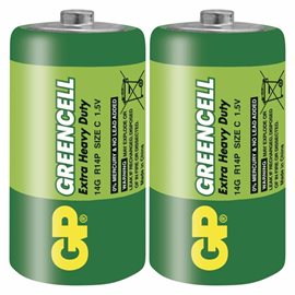 B1230 GP zinková baterie GREENCELL C (R14) 2SH