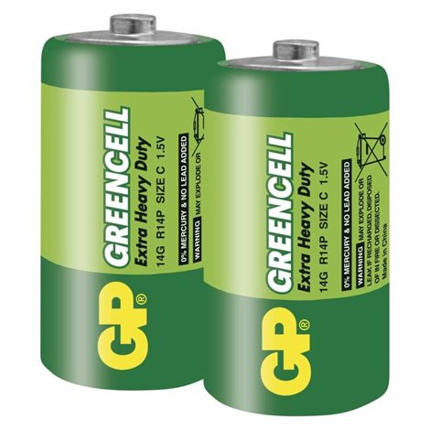 B1230 GP zinková baterie GREENCELL C (R14) 2SH 2
