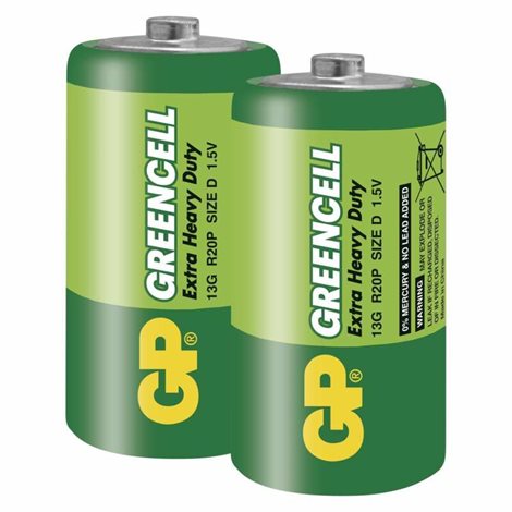 GP 13G GP BAT. GREENCELL R20 2SH 1