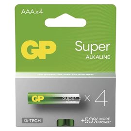 B01114 GP alkalická baterie SUPER AAA (LR03) 4PP